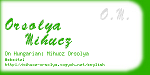 orsolya mihucz business card